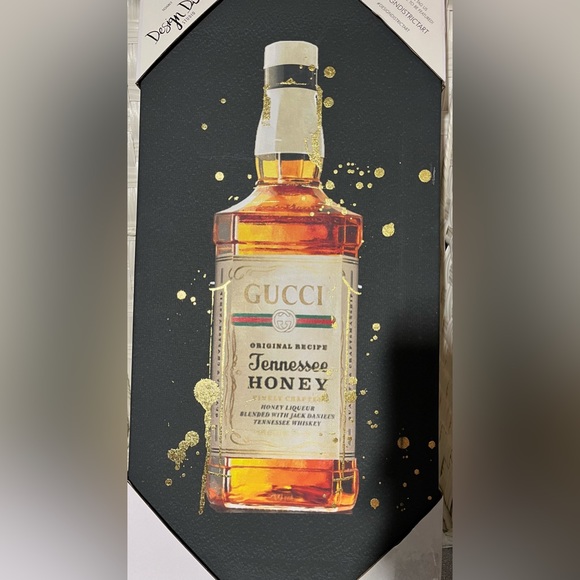 Design District Other - Gucci and Whiskey Canvas 10” x 20”! Unique, not a stack of books or perfume🖤